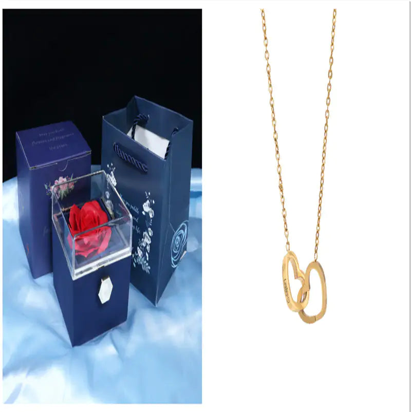 Rotating Soap Flower Rose Gift Box Creative Rotating Rose Jewelry Packaging Box