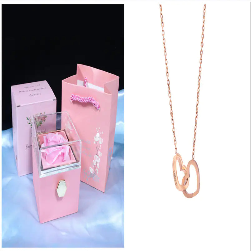 Rotating Soap Flower Rose Gift Box Creative Rotating Rose Jewelry Packaging Box