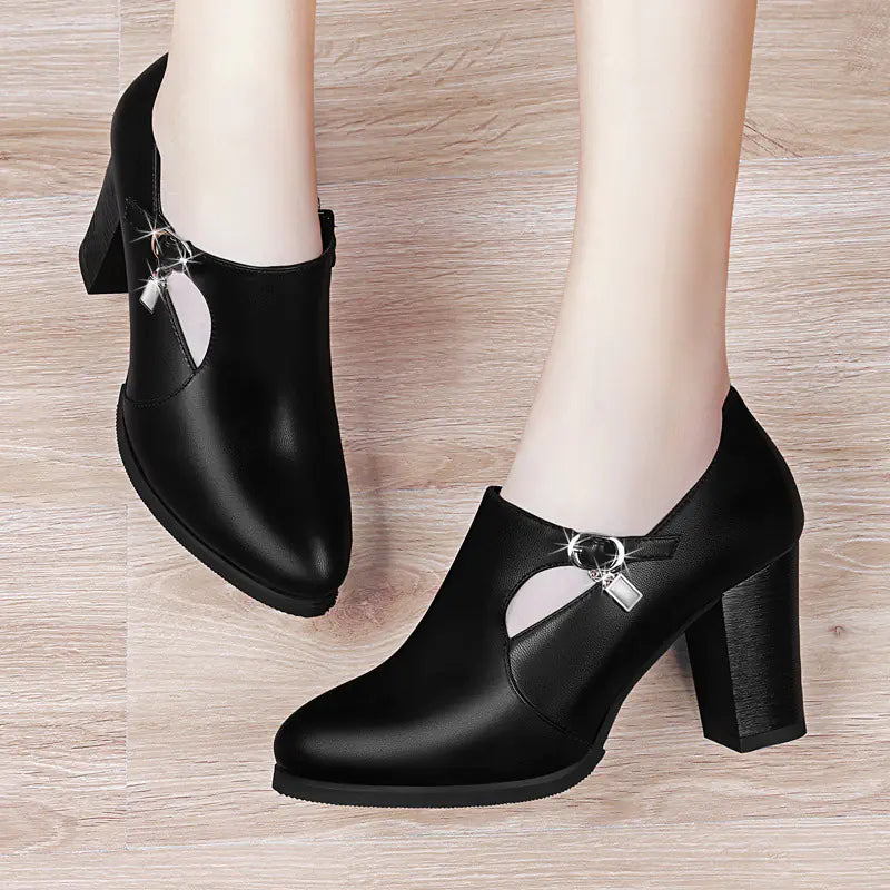 Versatile Mid-Heel Women's Shoes for Spring & Autumn