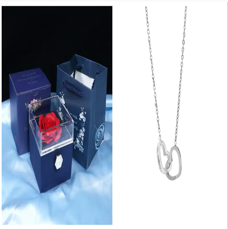 Rotating Soap Flower Rose Gift Box Creative Rotating Rose Jewelry Packaging Box