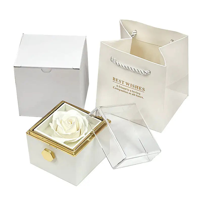 Rotating Soap Flower Rose Gift Box Creative Rotating Rose Jewelry Packaging Box