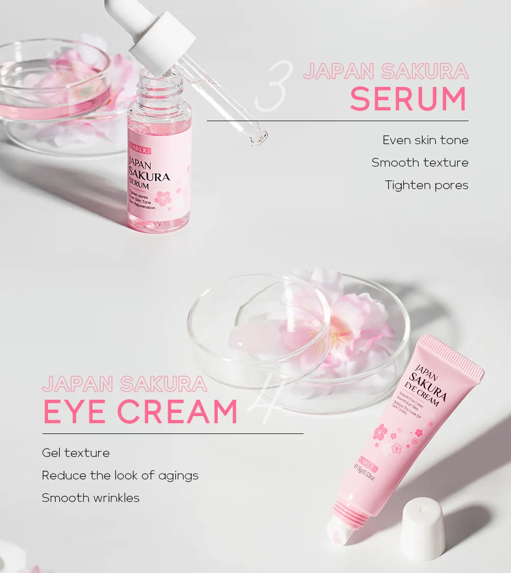 Japan Sakura Skin Care Set – 6-Piece Travel-Friendly Kit