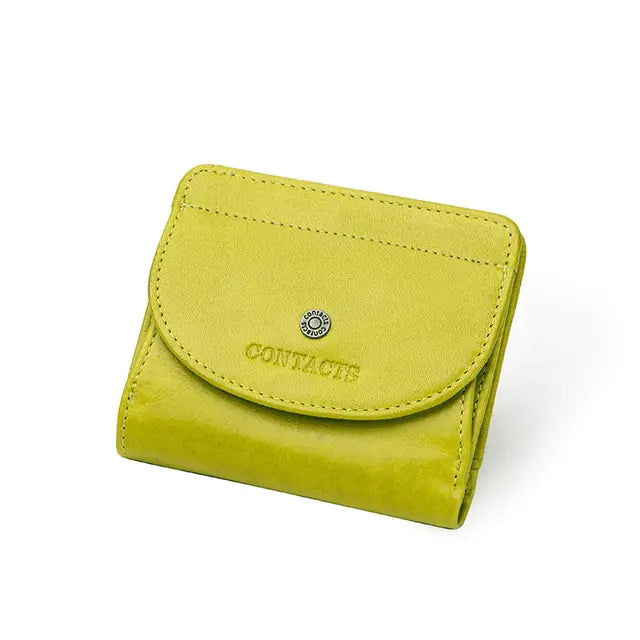 Cartera pequeña de moda de cuero genuino