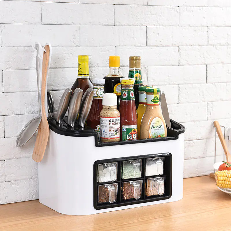 Kitchen Utensils and Spice Container Plastic Set