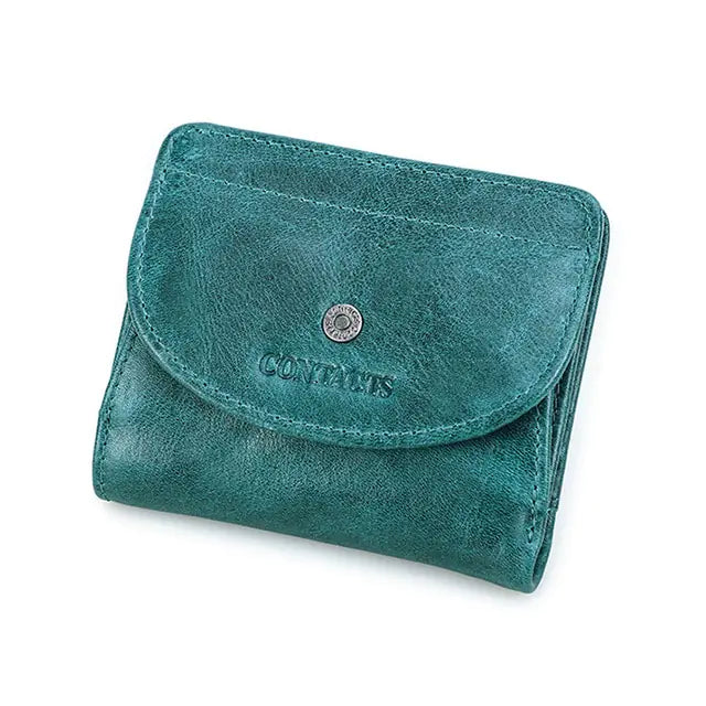Cartera pequeña de moda de cuero genuino