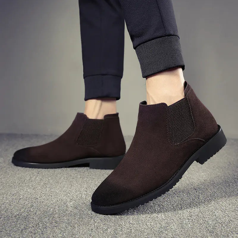 Men's High-Top Leather Chelsea Ankle Boots – Cowhide (35–46)