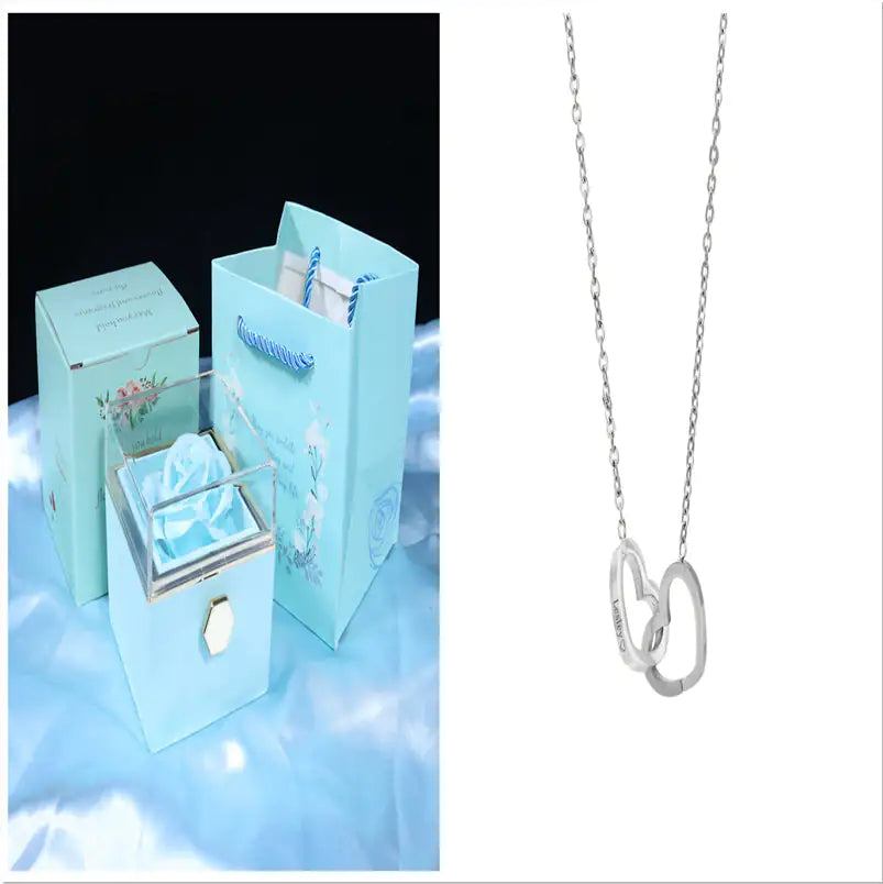 Rotating Soap Flower Rose Gift Box Creative Rotating Rose Jewelry Packaging Box