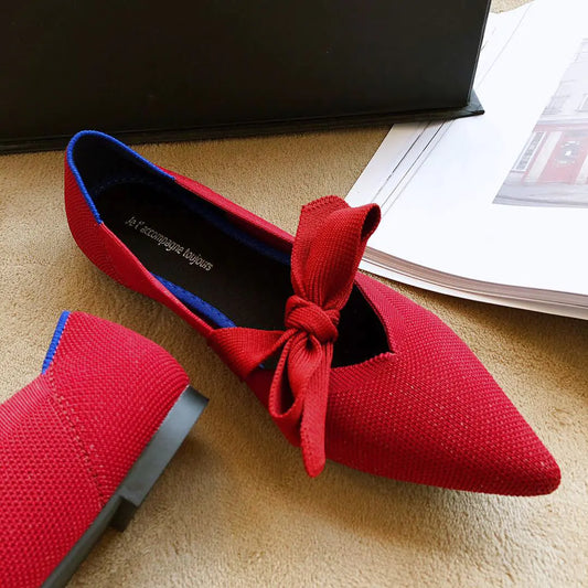 Flat Casual Boat Shoes with Bow – Mary Jane Style