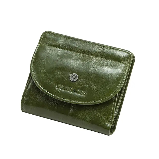 Cartera pequeña de moda de cuero genuino