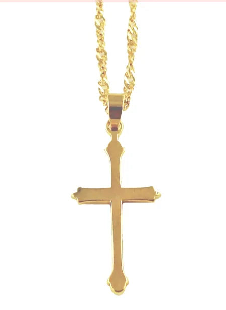 Collar con cruz de rasgo