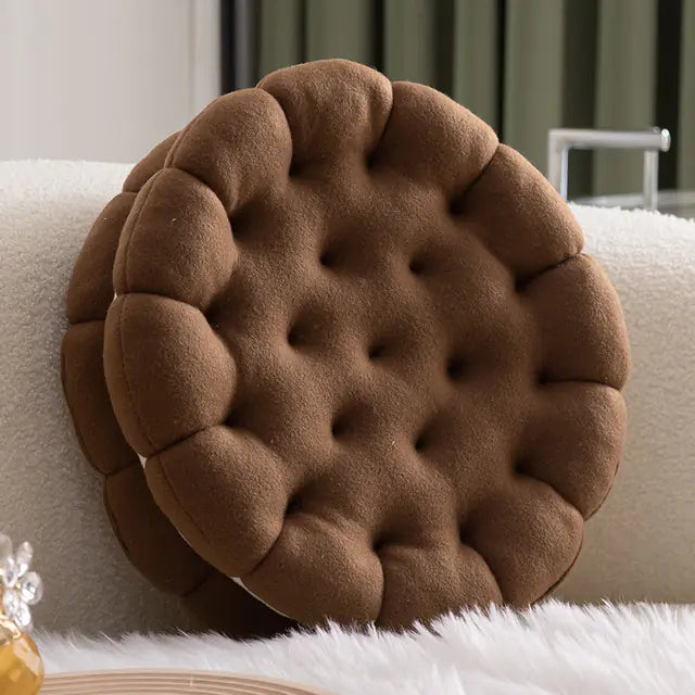 Simulation Biscuit Cushion – Plush Sofa Pillow