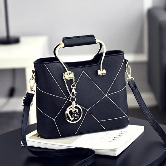 Bolso bandolera de lujo para mujer con diseño geométrico