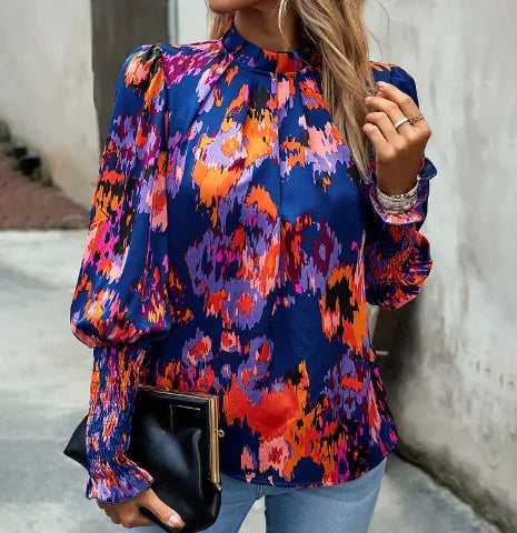 Camiseta de manga larga estampada para mujer