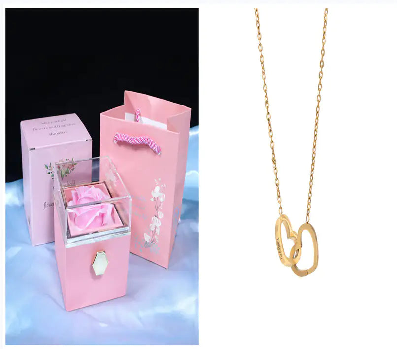 Rotating Soap Flower Rose Gift Box Creative Rotating Rose Jewelry Packaging Box