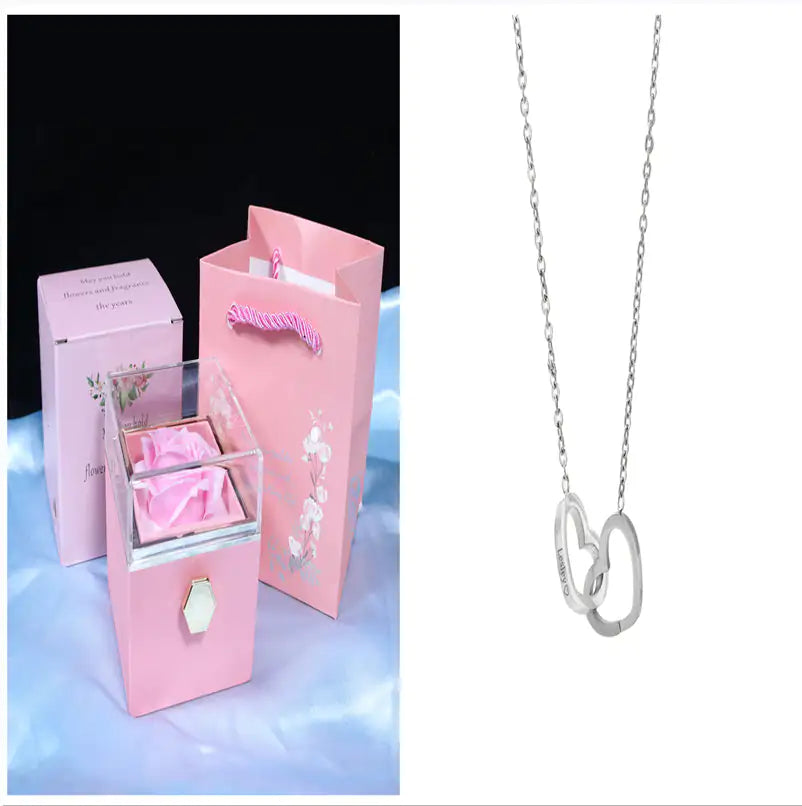 Rotating Soap Flower Rose Gift Box Creative Rotating Rose Jewelry Packaging Box