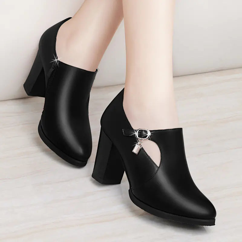 Versatile Mid-Heel Women's Shoes for Spring & Autumn