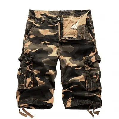 Pantalones cortos cargo militares para hombre