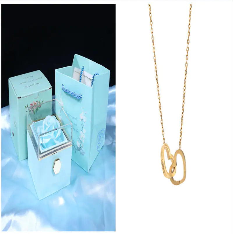 Rotating Soap Flower Rose Gift Box Creative Rotating Rose Jewelry Packaging Box