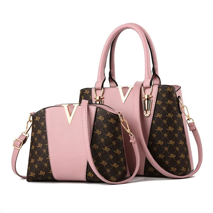 Conjunto de 2 bolsos de cuero para mujer