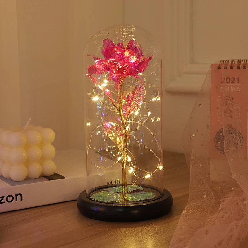LED Light Beauty And The Beast Rose