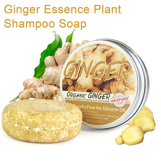 Champú de jabón para el crecimiento del cabello con jengibre y polígono