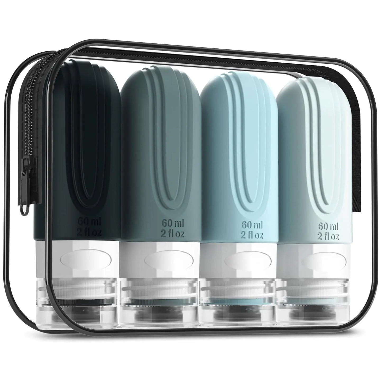 Mrsdry Leak-Proof Travel Toiletry Bottles – 4 Pack (2oz)
