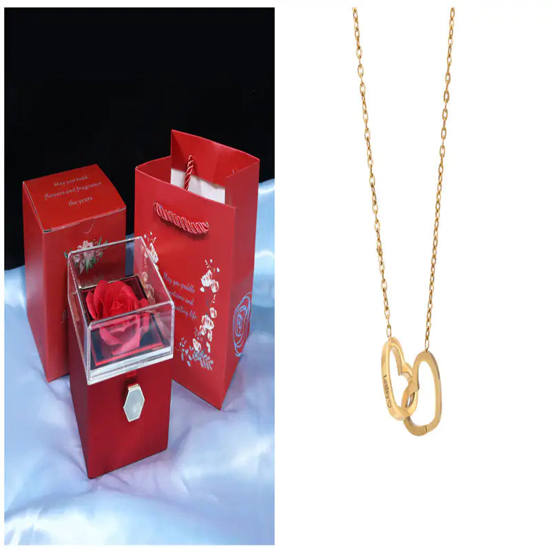 Rotating Soap Flower Rose Gift Box Creative Rotating Rose Jewelry Packaging Box