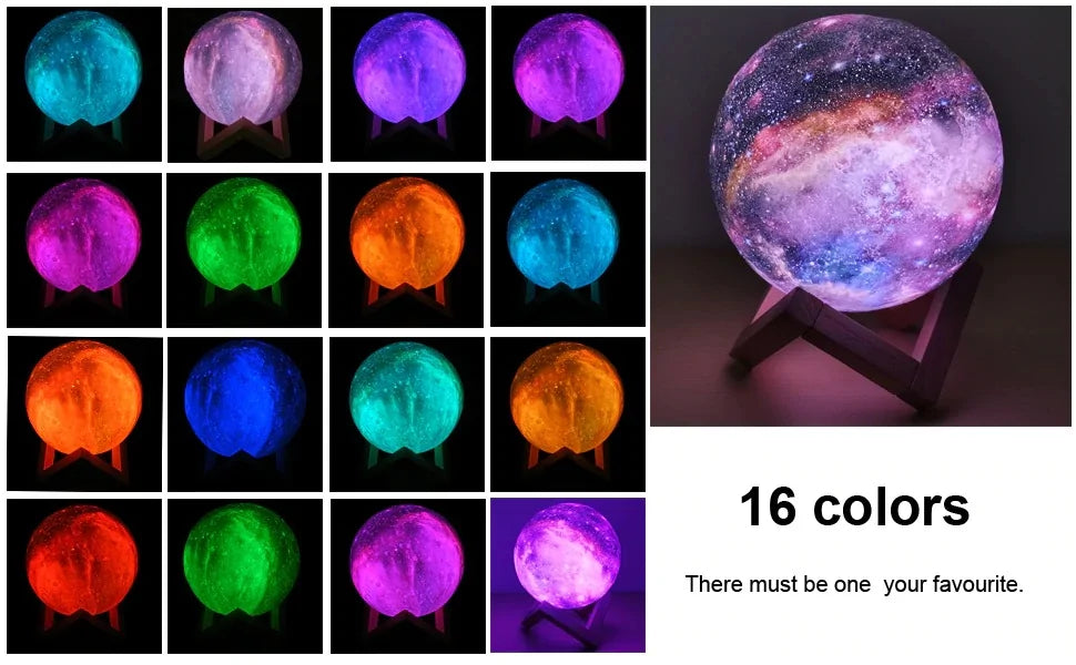 Lámpara de luna galáctica