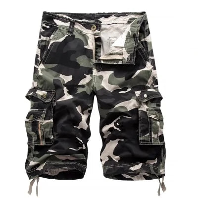 Pantalones cortos cargo militares para hombre