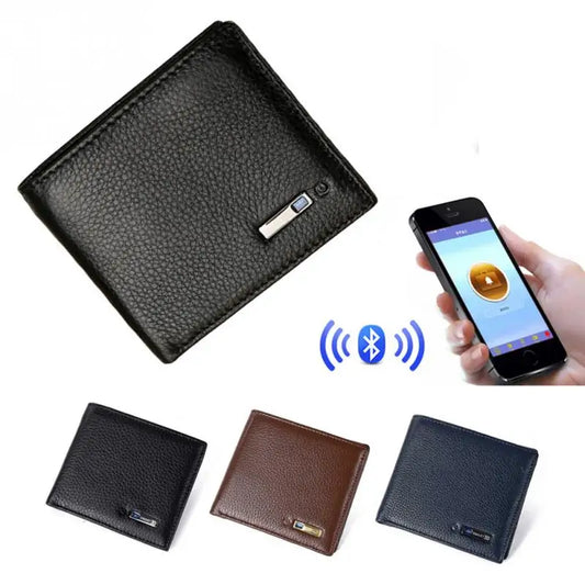 Cartera inteligente para hombre de cuero genuino