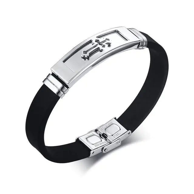 Pulsera con dije de cruz
