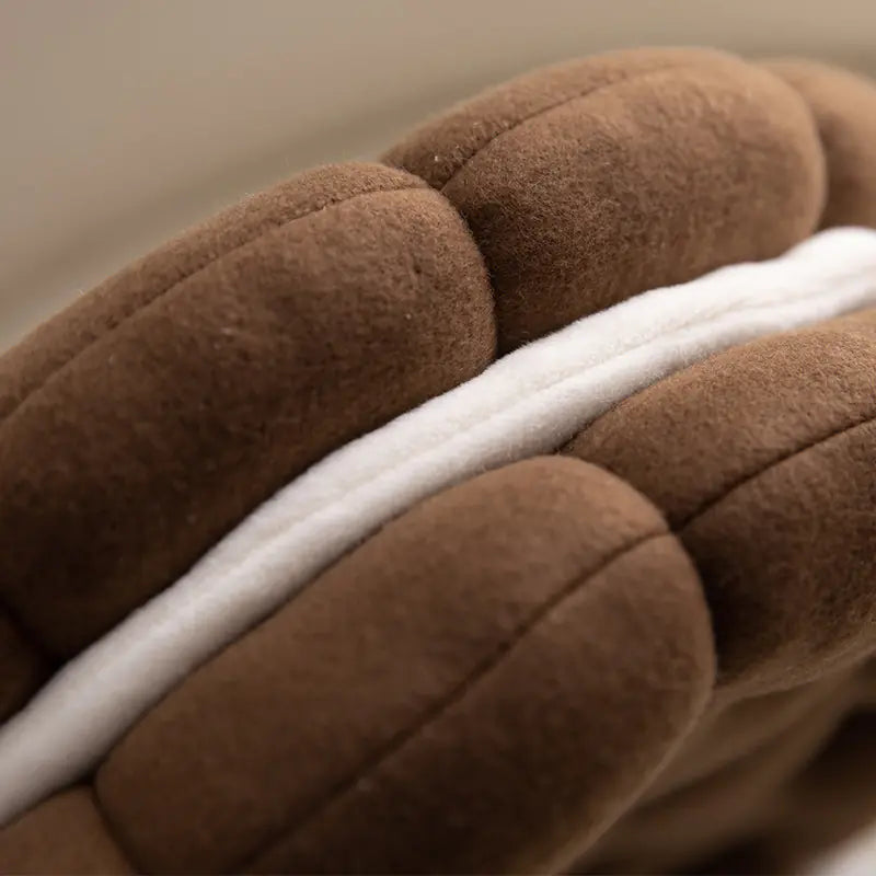 Simulation Biscuit Cushion – Plush Sofa Pillow