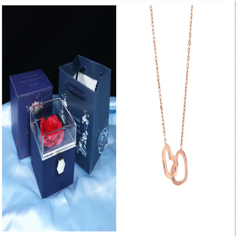 Rotating Soap Flower Rose Gift Box Creative Rotating Rose Jewelry Packaging Box