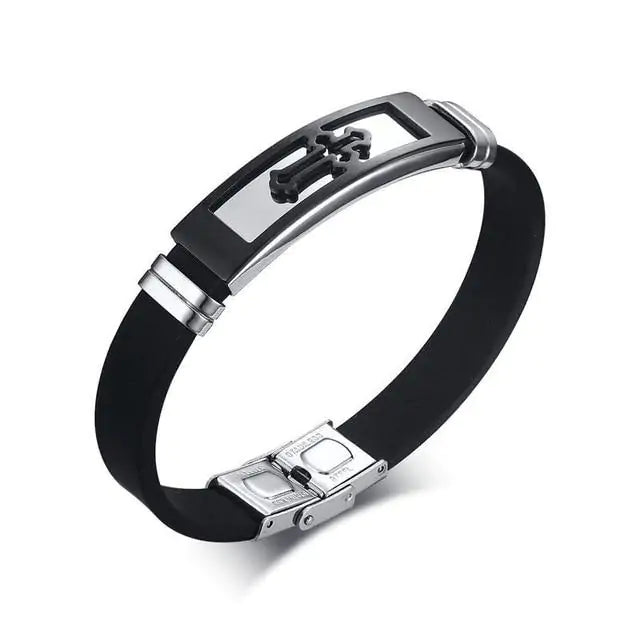 Pulsera con dije de cruz
