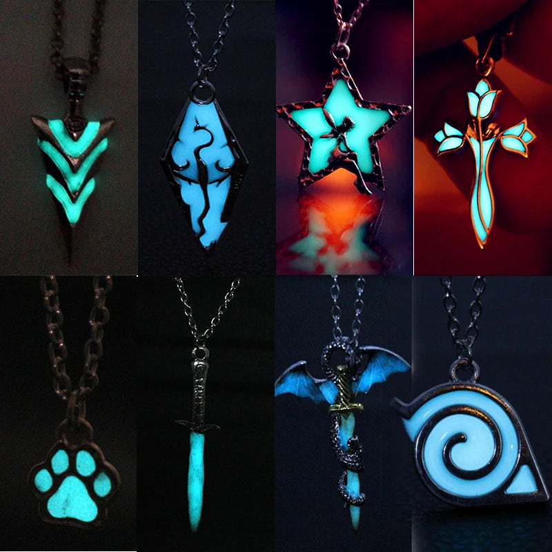 Collier pendentif dragon lumineux