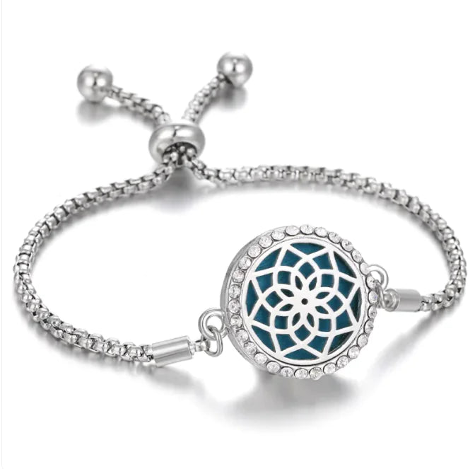 Bracelet d'aromathérapie Kaléidoscope pour femmes, diffuseur d'huiles essentielles, médaillon, breloques, bijoux