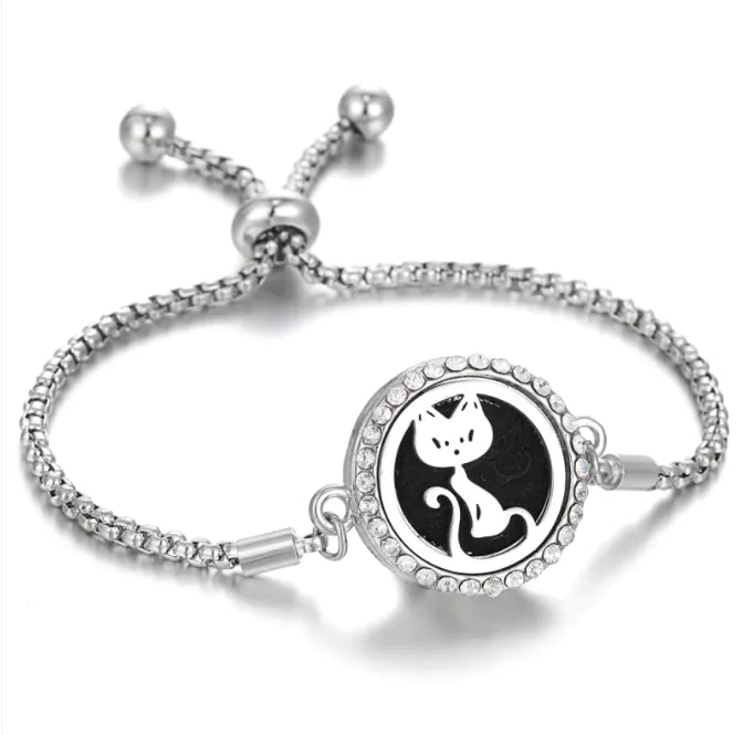 Bracelet d'aromathérapie Kaléidoscope pour femmes, diffuseur d'huiles essentielles, médaillon, breloques, bijoux