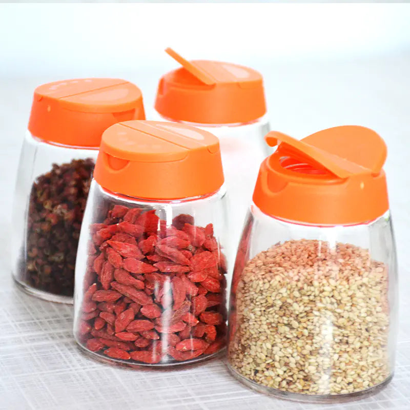 Kitchen Utensils and Glass Spice Jars Set