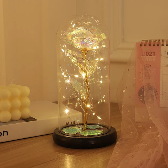 LED Light Beauty And The Beast Rose