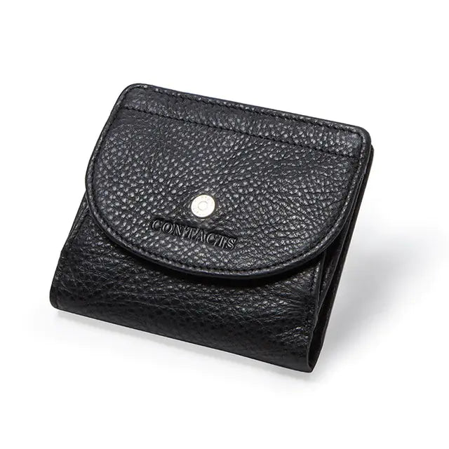 Cartera pequeña de moda de cuero genuino