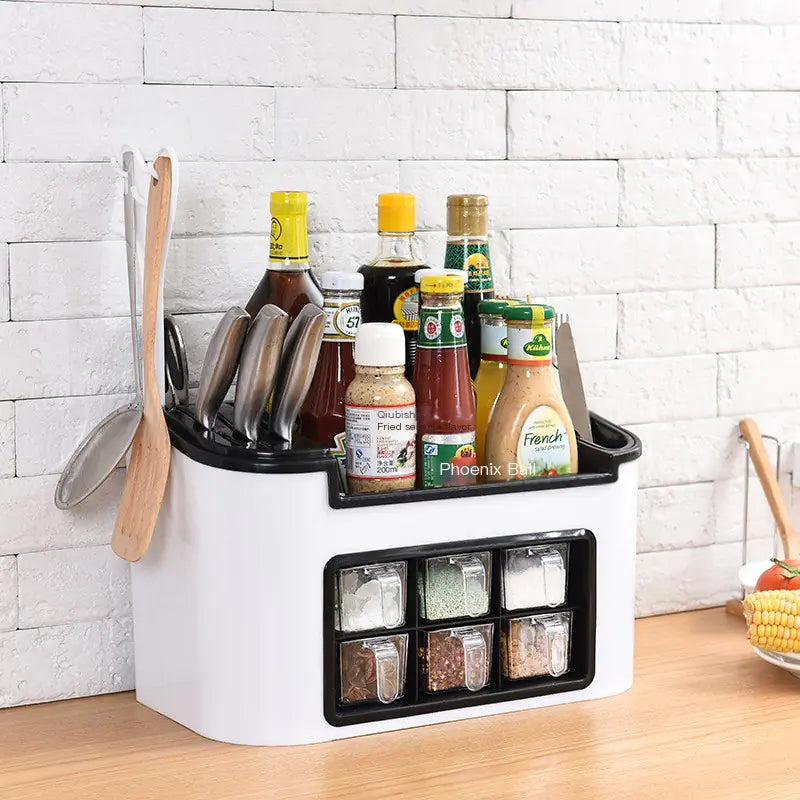 Kitchen Utensils and Spice Container Plastic Set