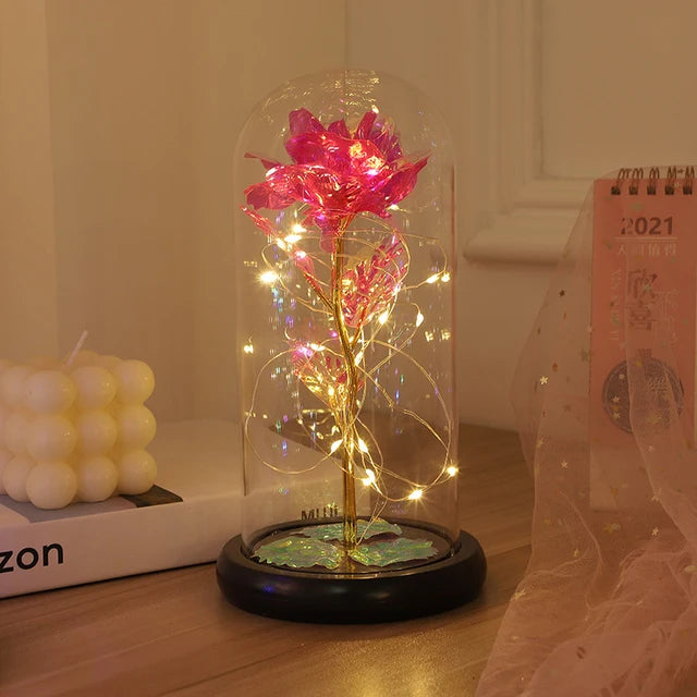 LED Light Beauty And The Beast Rose