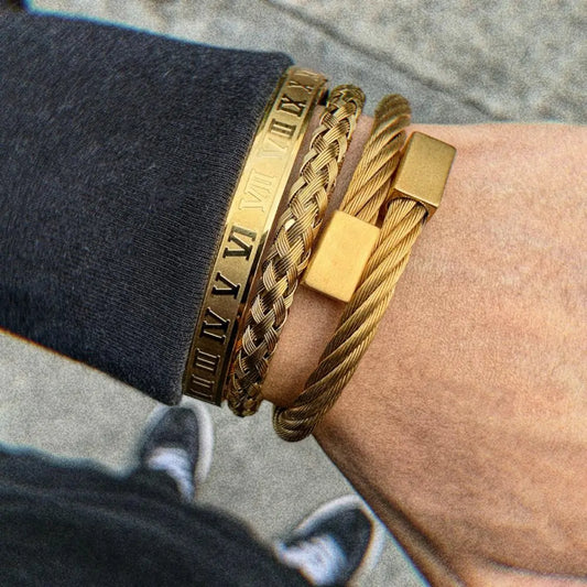 Pulsera de acero inoxidable para hombre.