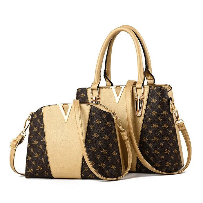 Conjunto de 2 bolsos de cuero para mujer