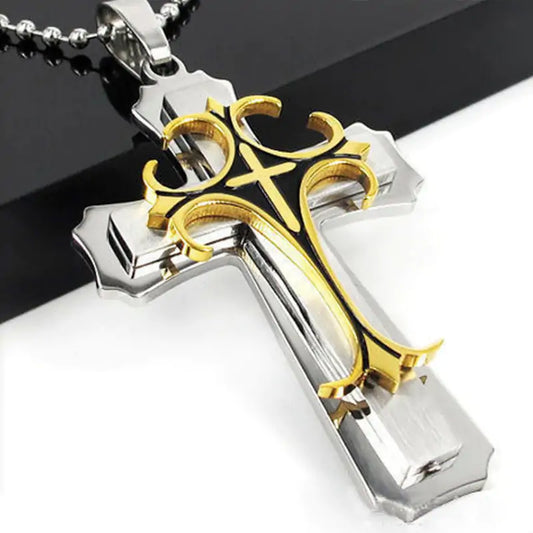 Collar de cruz cristiana