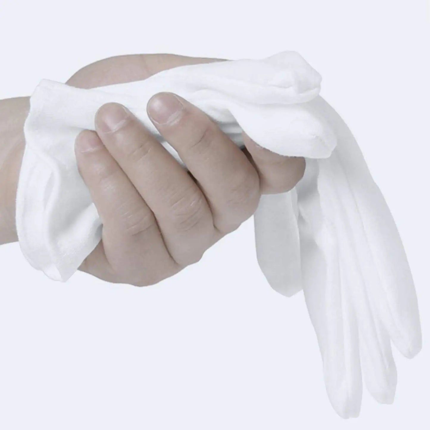 6 Pairs White Cotton Gloves for Dry Hands Eczema SPA Moisturizing - Work Glove Liners for Serving Costume Inspection 6 Pairs
