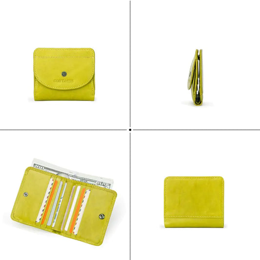 Cartera pequeña de moda de cuero genuino