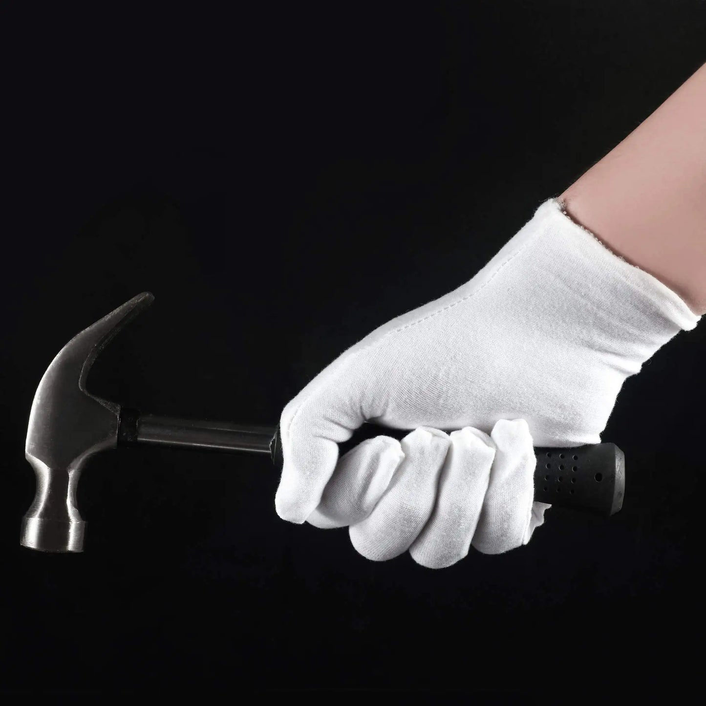 6 Pairs White Cotton Gloves for Dry Hands Eczema SPA Moisturizing - Work Glove Liners for Serving Costume Inspection 6 Pairs