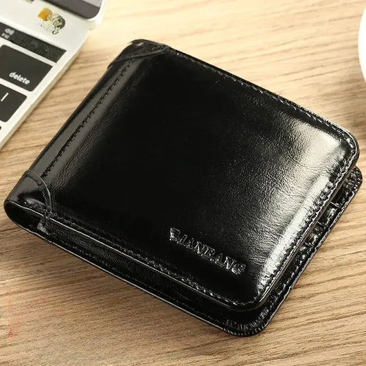 Cartera triple de lujo para hombre