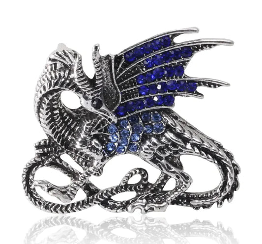 Broche estilo dragón de fuego